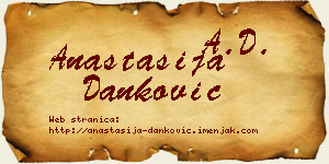 Anastasija Danković vizit kartica